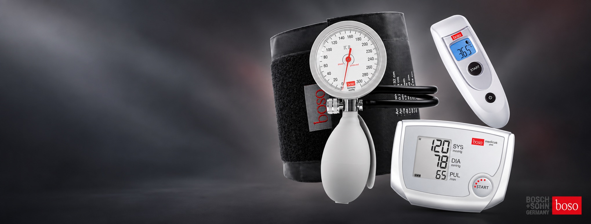 boso – Blutdruckmessgeräte und Fieberthermometer